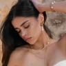 Серьги Katherine из натурального жемчуга с покрытием из 18-каратного золота