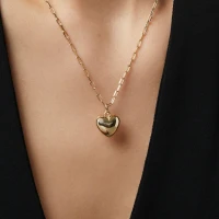 Колье, покрытое серебром 18K