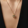 Колье, покрытое серебром 18K